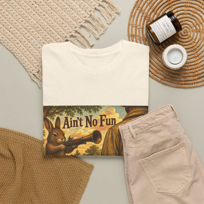 Vintage Bunny Graphic Wisdom Tee — "Ain't No Fun When..."