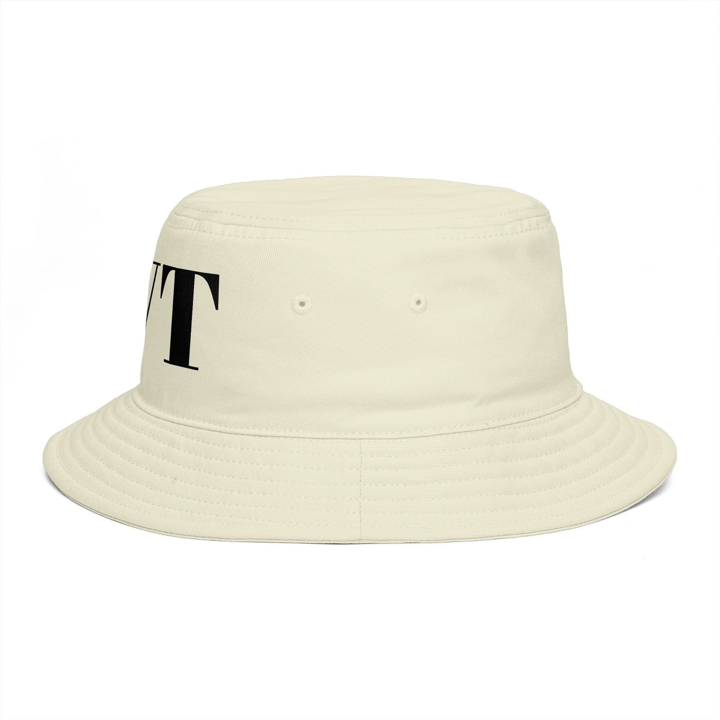 BVT Monogram Bucket Hat — Brown Casual Streetwear Sun Hat