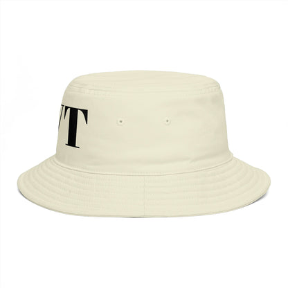 BVT Monogram Bucket Hat — Brown Casual Streetwear Sun Hat