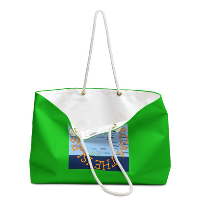 'Wisdom From The Isles' Weekender Bag – Verdant Island Map Travel Tote
