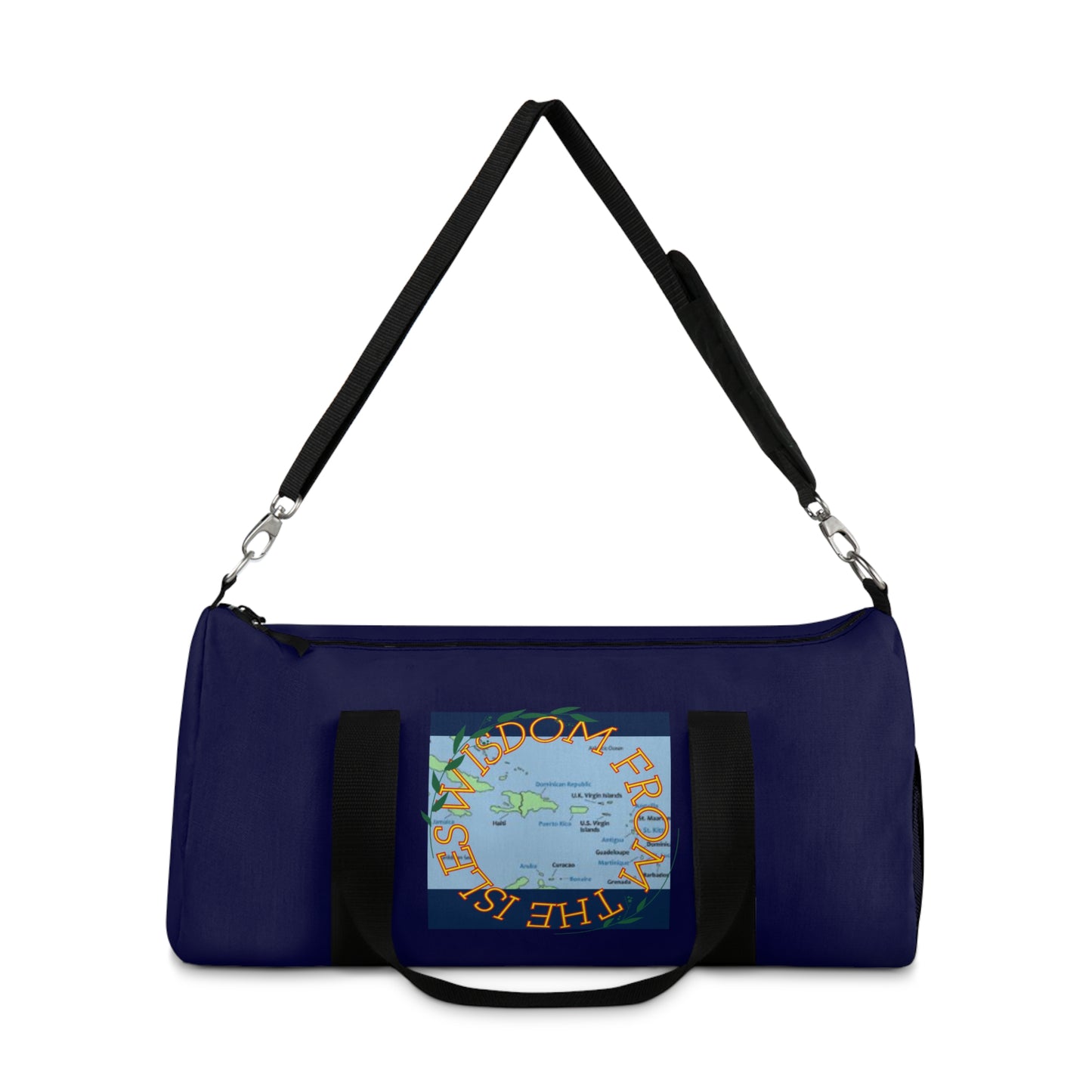 Travel Duffel Bag — Wisdom from the Isles Map Navy