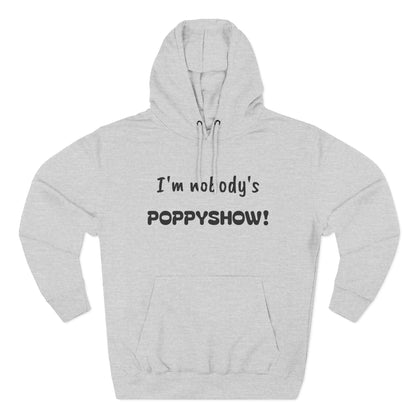 Playful Fleece Hoodie with Witty Text - Poppyshow!