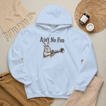 Ain't No Fun Rabbit Hoodie – Funny Vintage Animal Graphic Hoodie
