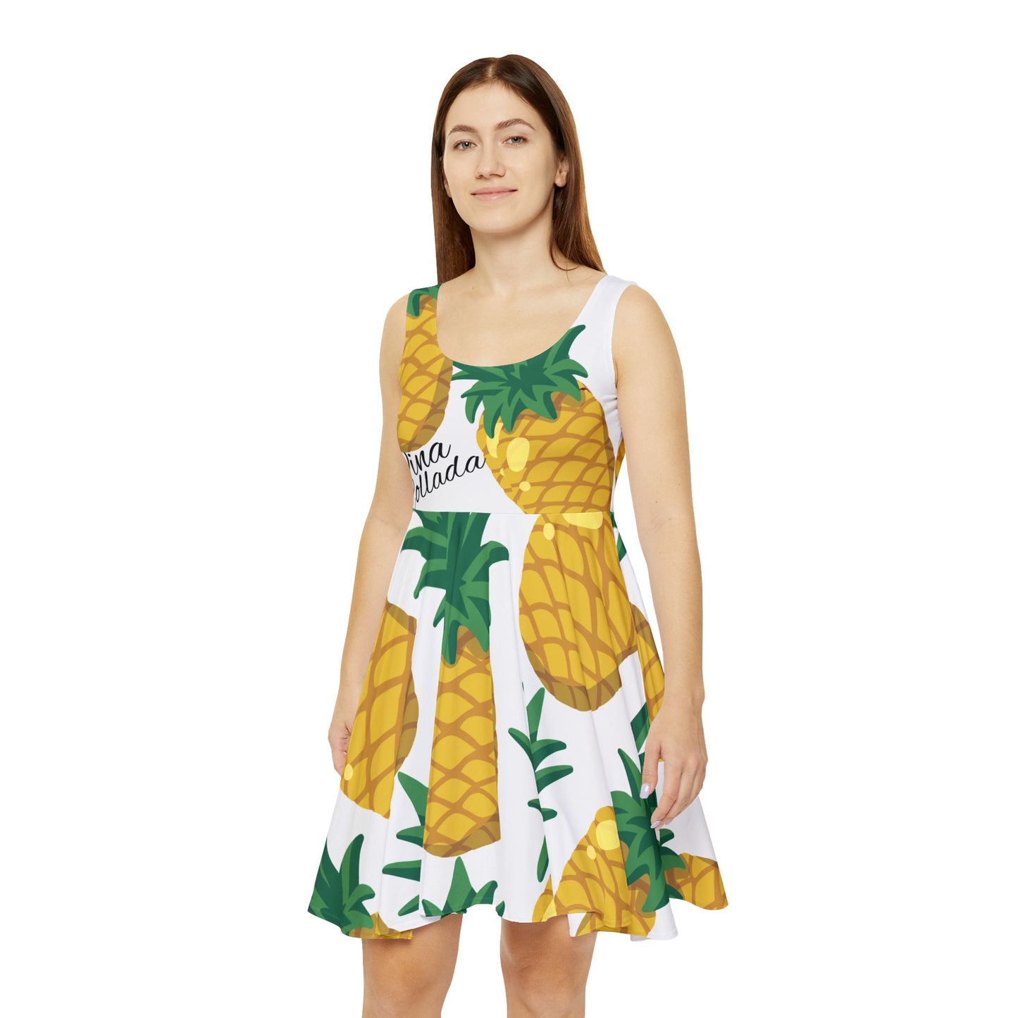 Skater Dress Tropical Pineapple Print