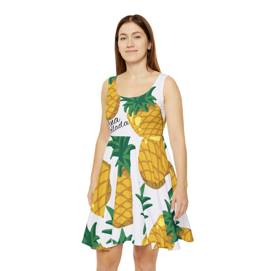 Skater Dress Tropical Pineapple Print