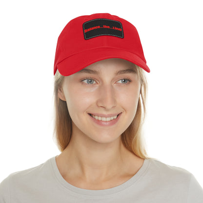 "Balance...the...Line" Statement Cap — Red Dad Hat