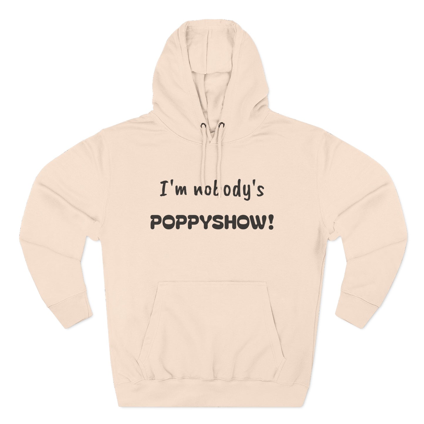 Playful Fleece Hoodie with Witty Text - Poppyshow!