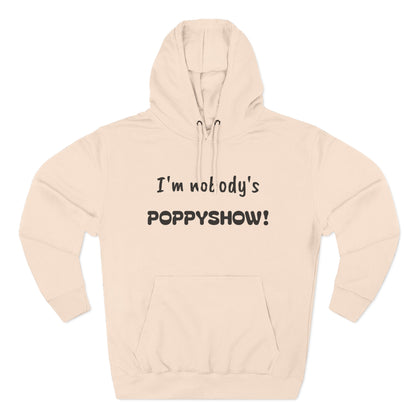 Playful Fleece Hoodie with Witty Text - Poppyshow!