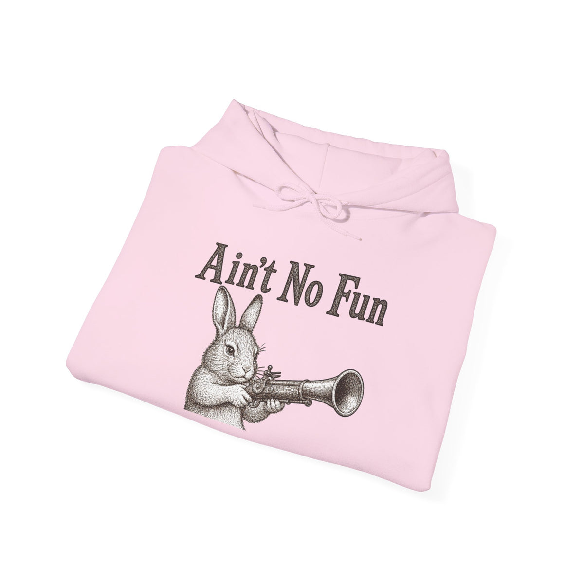 Ain't No Fun Rabbit Hoodie – Funny Vintage Animal Graphic Hoodie