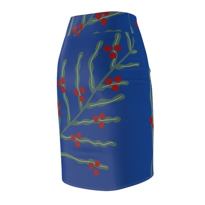 Festive Floral Women's Pencil Skirt BR