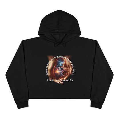 Celestial Cosmic Souls Crop Hoodie | Creator Hands Graphic