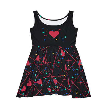 Skater Dress Colorful Love Heart