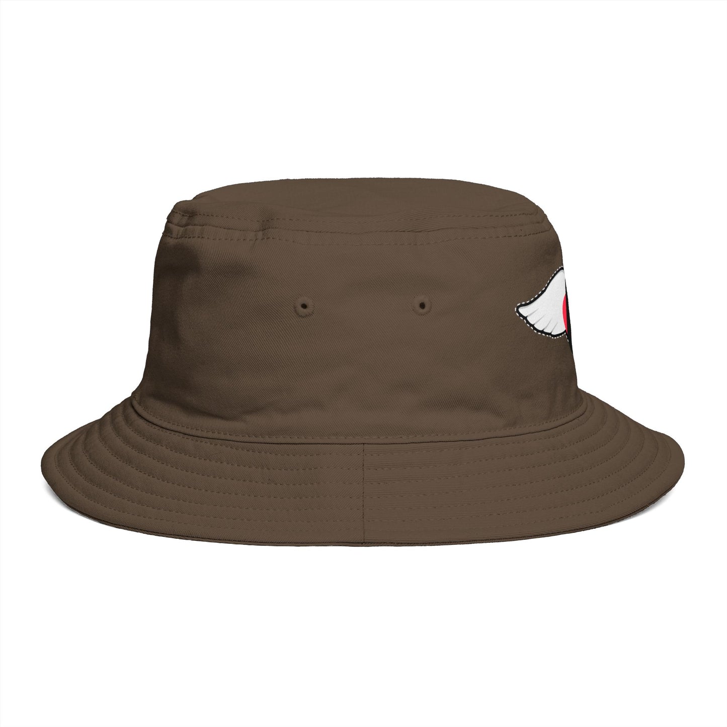 Embrace You Logo Bucket Hat — Cute Retro Winged Heart Sun Hat