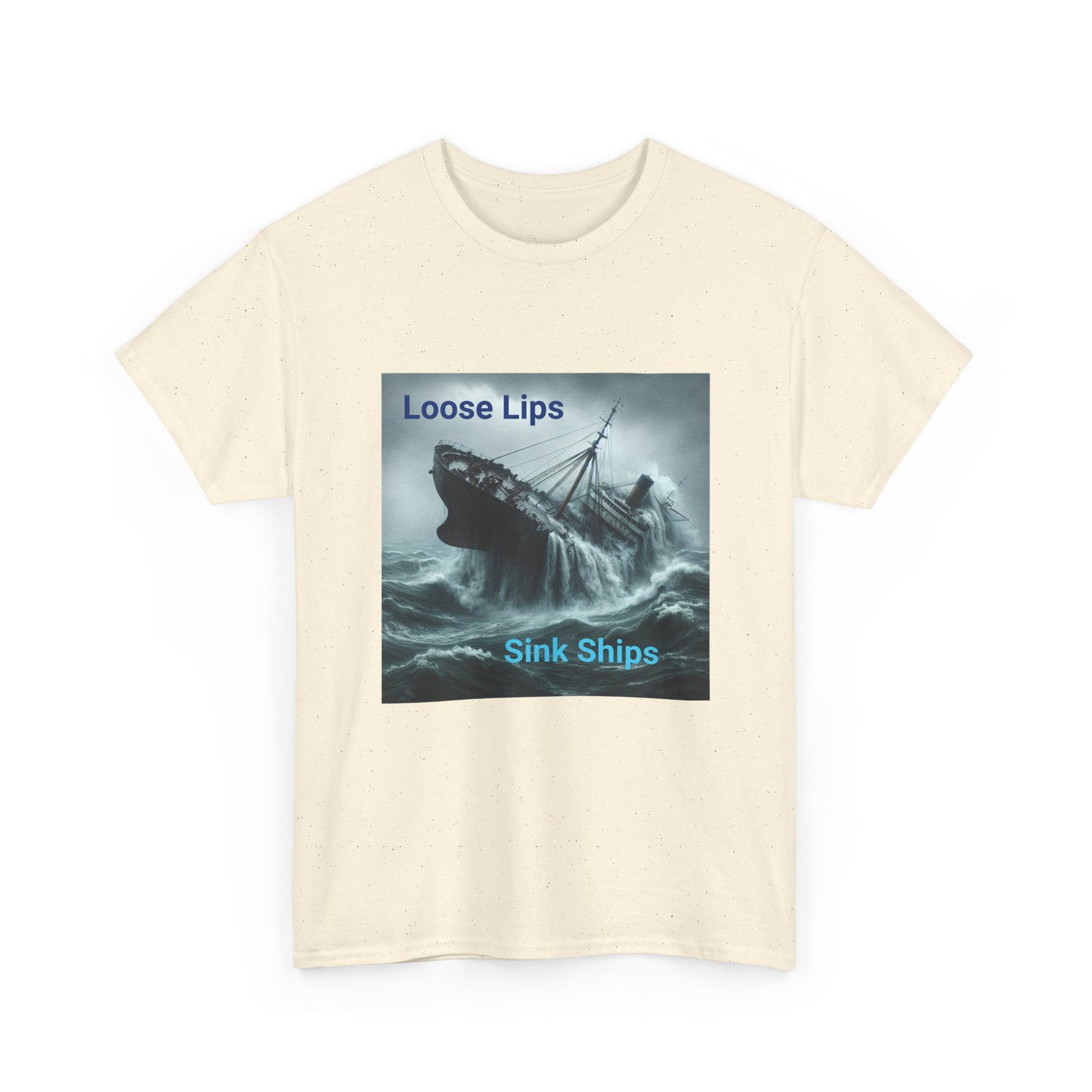 Loose Lips Sink Ships T‑Shirt — Nautical Vintage Shipwreck Tee