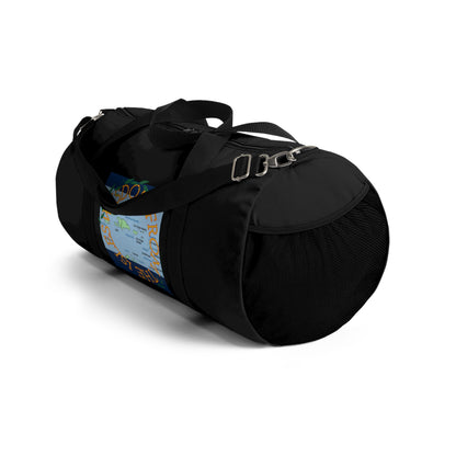 Travel Duffel Bag — 'Wisdom from the Isles Map Black