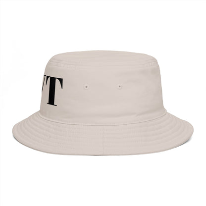 BVT Monogram Bucket Hat — Brown Casual Streetwear Sun Hat
