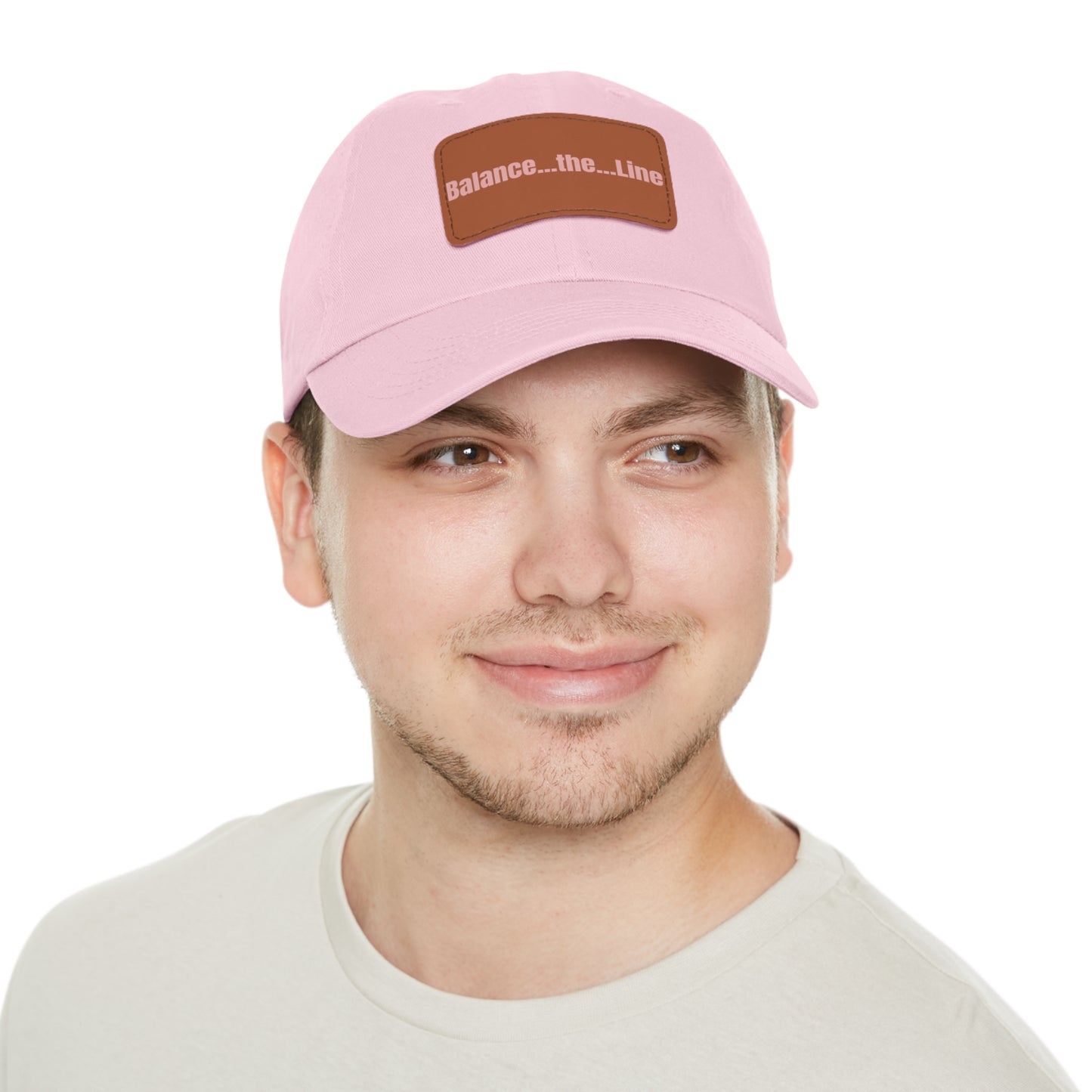 "Balance...the...Line" Statement Cap —  Pink Dad Hat