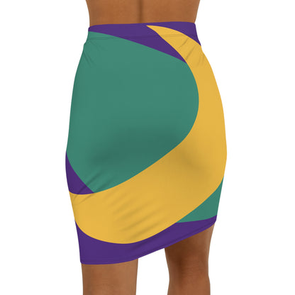 Colorful Mid-Waist Pencil Skirt P