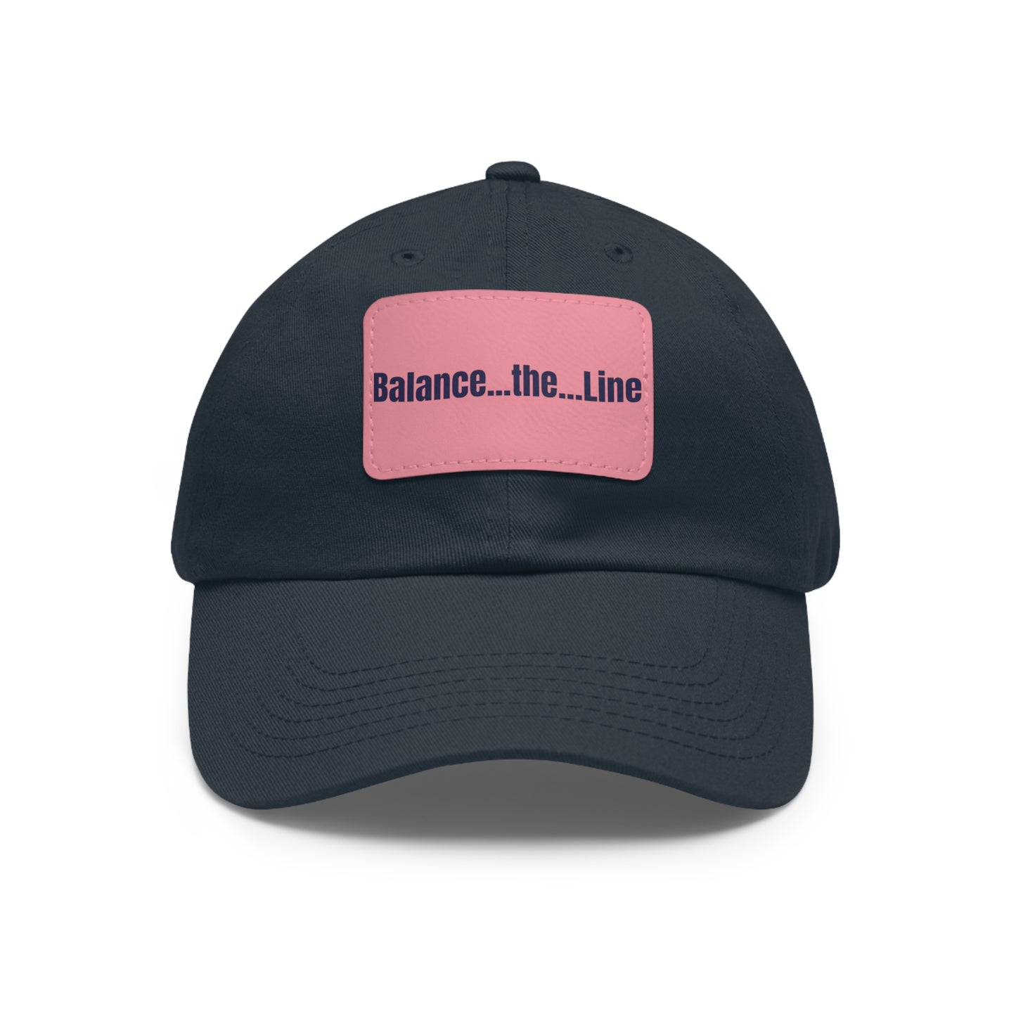 "Balance...the...Line" Statement Cap — Navy Dad Hat