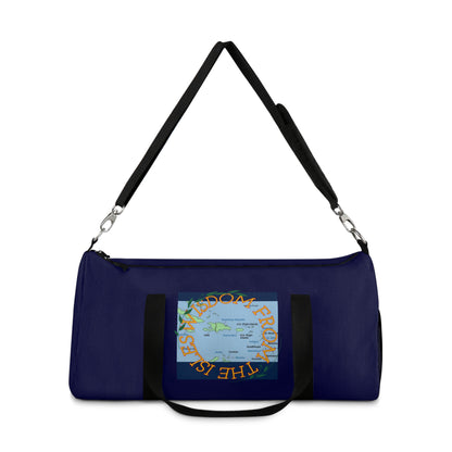 Travel Duffel Bag — Wisdom from the Isles Map Navy