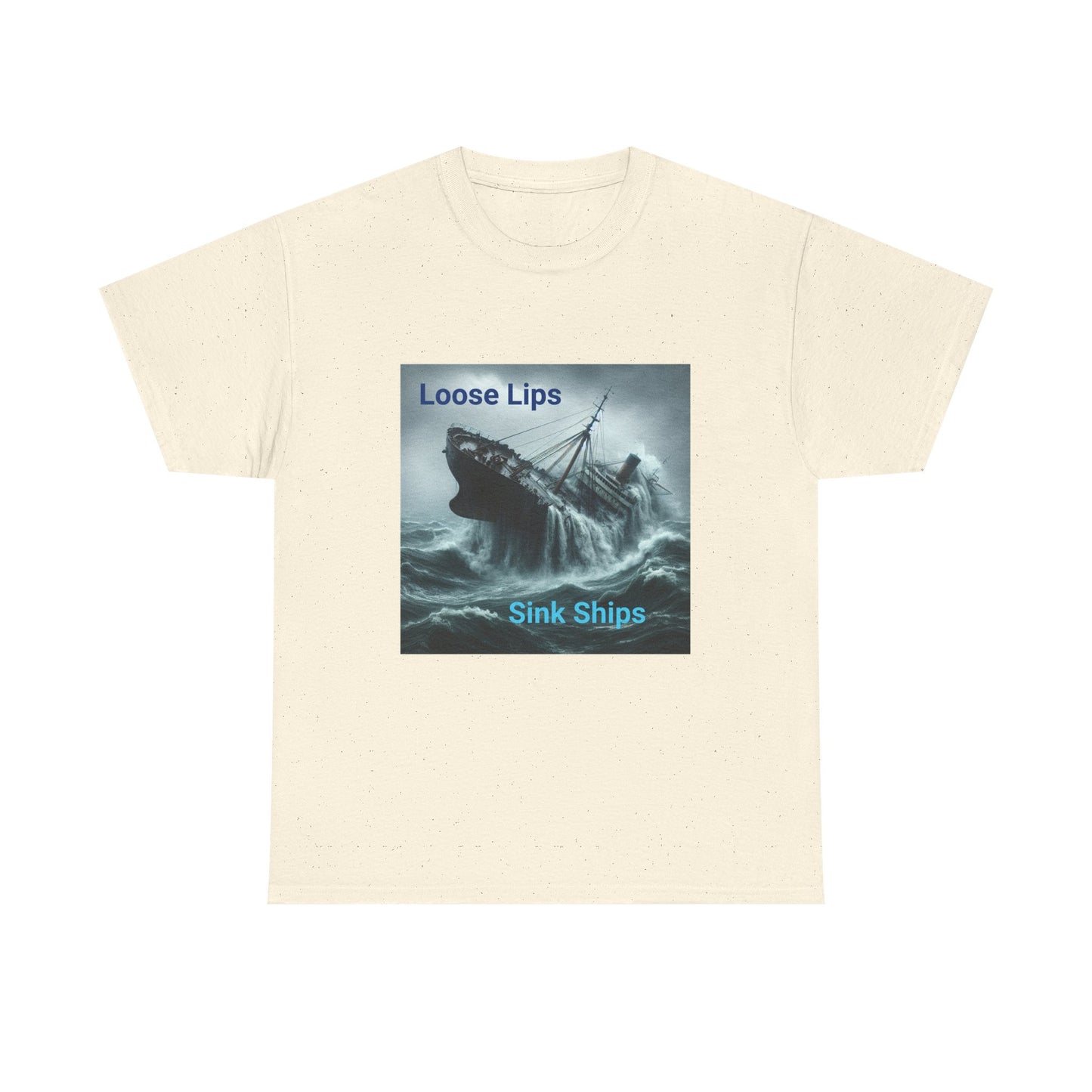 Loose Lips Sink Ships T‑Shirt — Nautical Vintage Shipwreck Tee