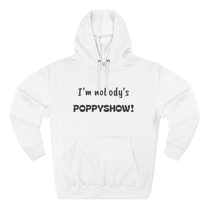 Playful Fleece Hoodie with Witty Text - Poppyshow!