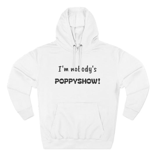 Playful Fleece Hoodie with Witty Text - Poppyshow!