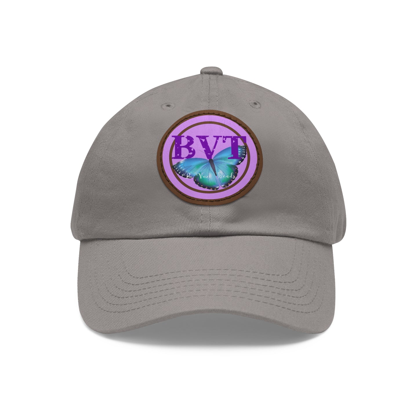Butterfly Patch Dad Hat — BVT Logo Grey Cap