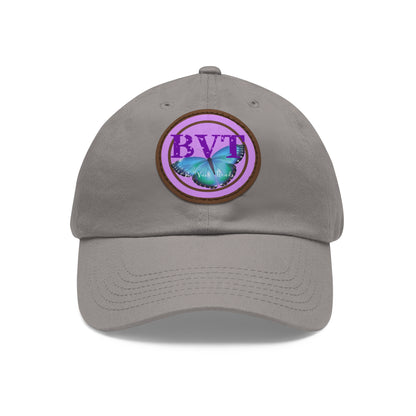 Butterfly Patch Dad Hat — BVT Logo Grey Cap
