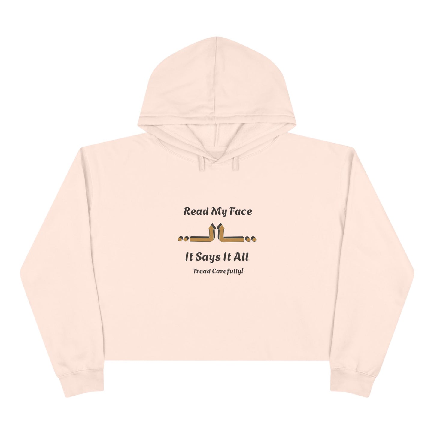 Read My Face Crop Hoodie | Minimal Graphic