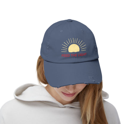 Feed The Light Unisex Distressed Cap