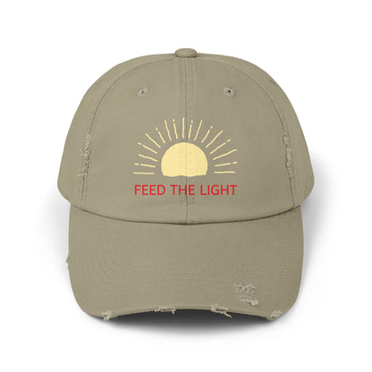 Feed The Light Unisex Distressed Cap