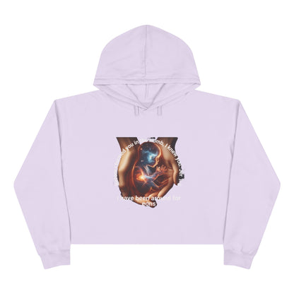 Celestial Cosmic Souls Crop Hoodie | Creator Hands Graphic